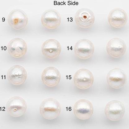 14-15mm Matching Pair Edison Pearls – White with Blemishes (Best for Stud Earrings), Undrilled, SKU #2609EP