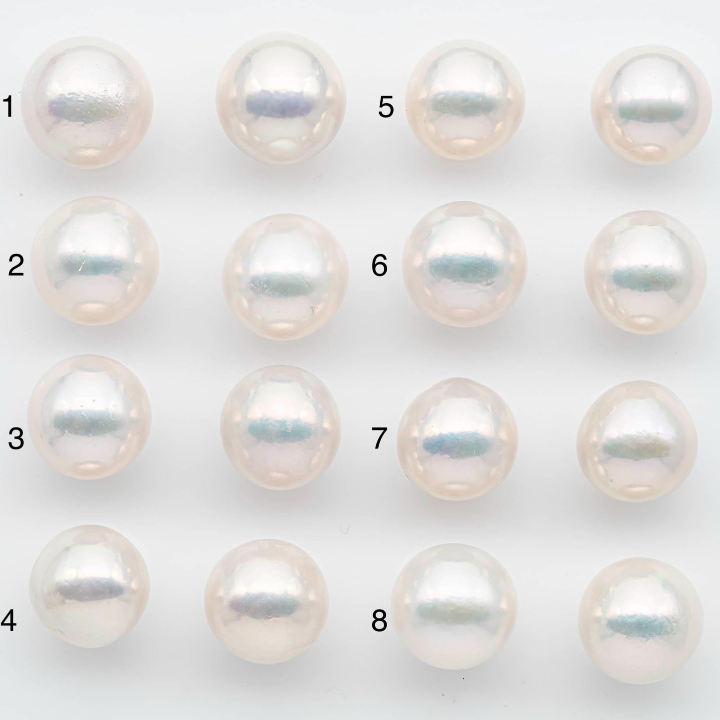 16-17mm or 15-16mm Matching Pair Edison Pearls – White with Blemishes (Best for Stud Earrings), Undrilled, SKU #2610EP
