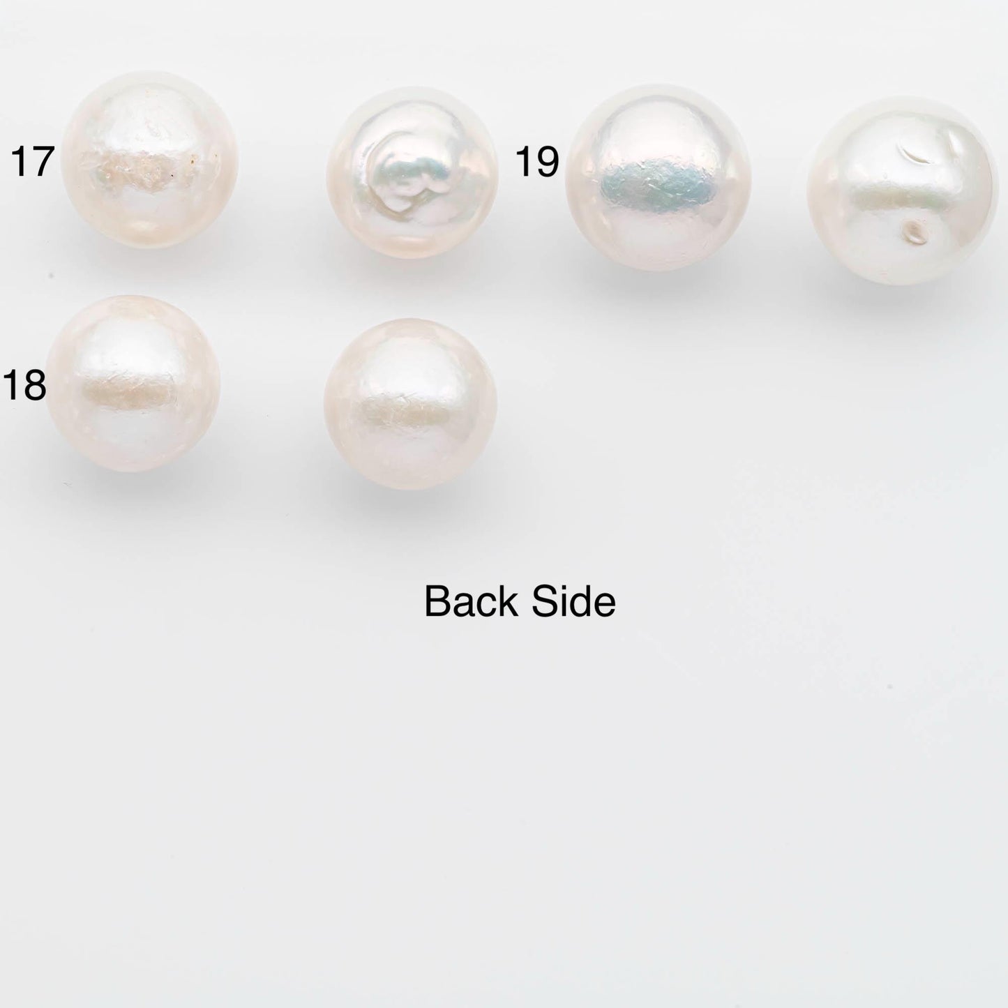 16-17mm or 15-16mm Matching Pair Edison Pearls – White with Blemishes (Best for Stud Earrings), Undrilled, SKU #2610EP