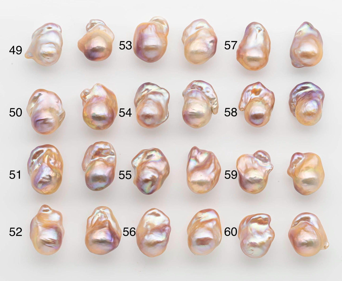 15-17mm Peach Color Baroque Pearl Matching Pair, High Luster Freshwater Pearls for Earrings or Jewelry Making, No Hole Loose, SKU # 2618BA
