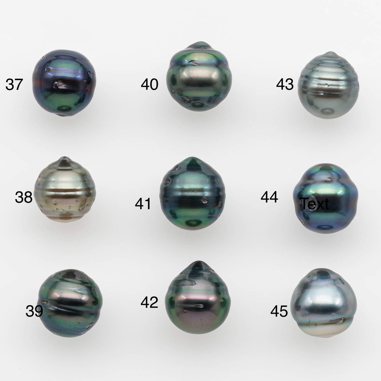 8-9mm Natural Color Tahitian Pearl Drop Shape Loose Single Piece Undrilled in High Luster and Minor Blemishes, SKU # 2625TH
