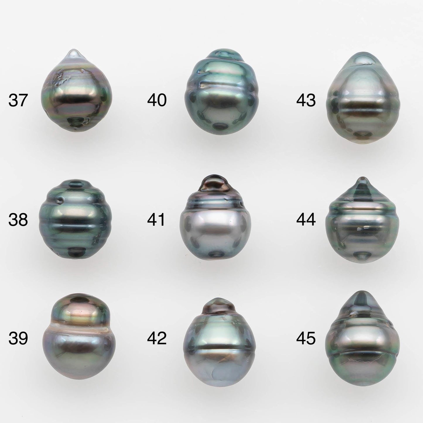 8-9mm Natural Color Tahitian Pearl Drop Shape Loose Single Piece Undrilled in High Luster and Minor Blemishes, SKU # 2627TH