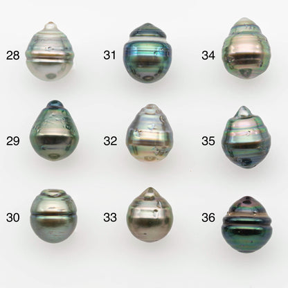 9-10mm Tahitian Pearl in Natural Color with High Luster and Minor Blemishes, One Piece Undrilled for Making Jewelry, SKU # 2656TH