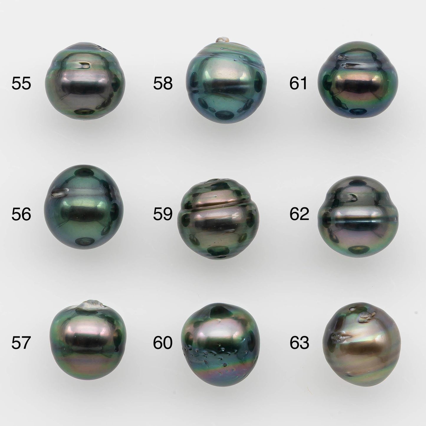 9-10mm Natural Color Tahitian Pearl Drop Shape Loose Single Piece Undrilled in High Luster and Minor Blemishes, SKU # 2636TH
