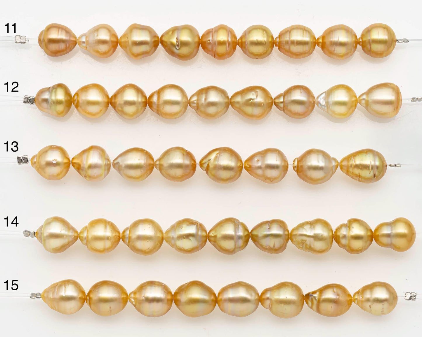 10-11mm Golden South Sea Pearls, Natural Gold Color, For Jewelry Making Necklace and Bracelet, SKU# 2672GS