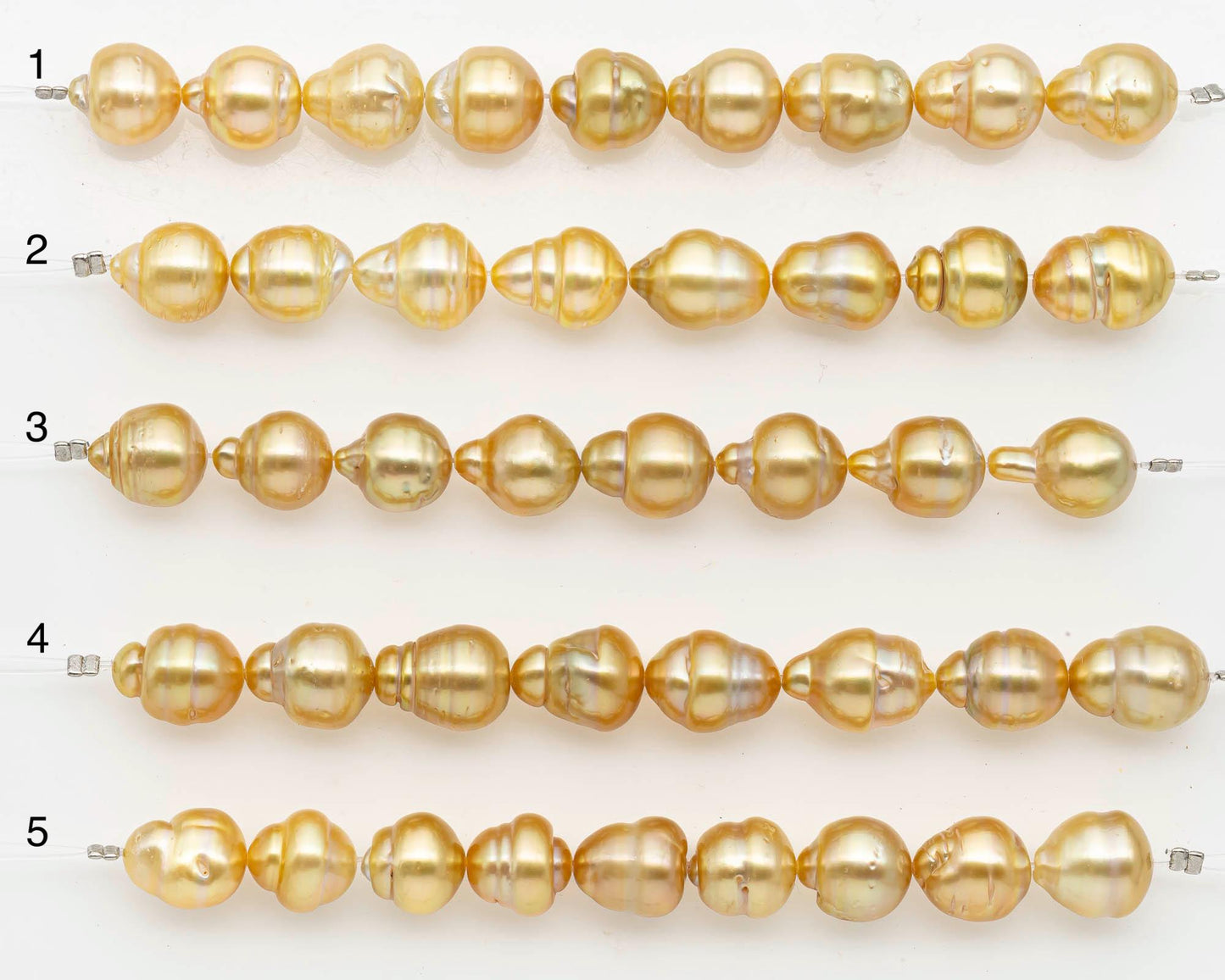 10-11mm Golden South Sea Pearls, Natural Gold Color, For Jewelry Making Necklace and Bracelet, SKU# 2673GS