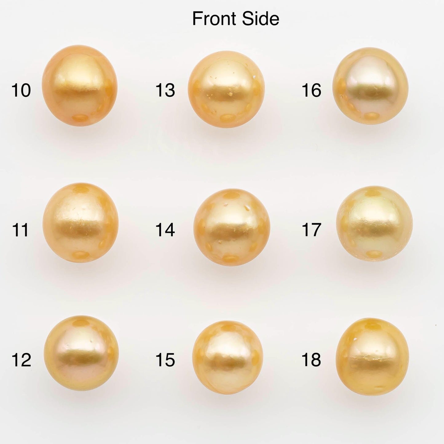 8-9mm South Sea Pearl, Gold Near Round Single Piece Nondrilled with High Luster and Minor Blemishes for Jewelry Making, SKU # 2674GS