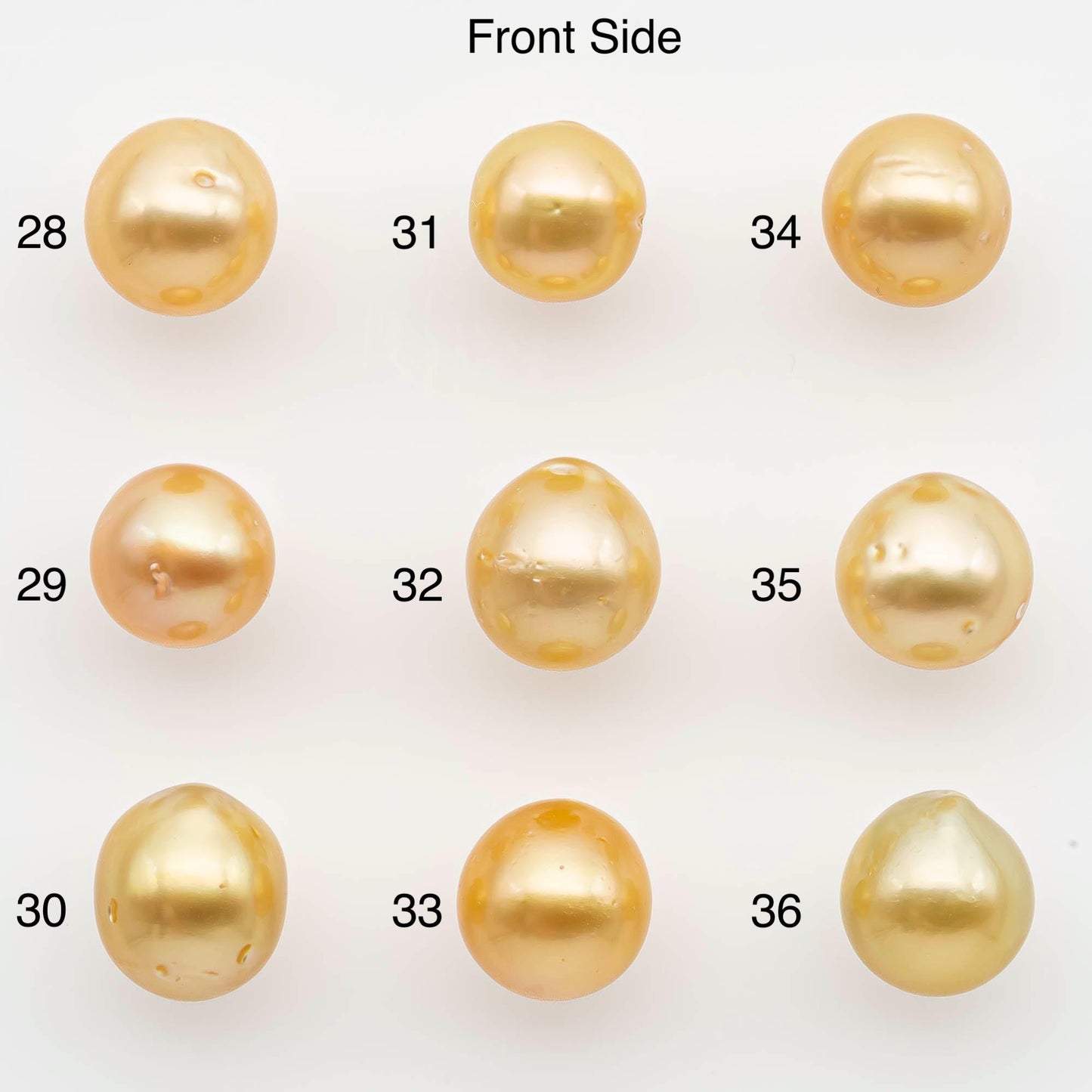 8-9mm South Sea Pearl, Gold Near Round Single Piece Nondrilled with High Luster and Minor Blemishes for Jewelry Making, SKU # 2674GS