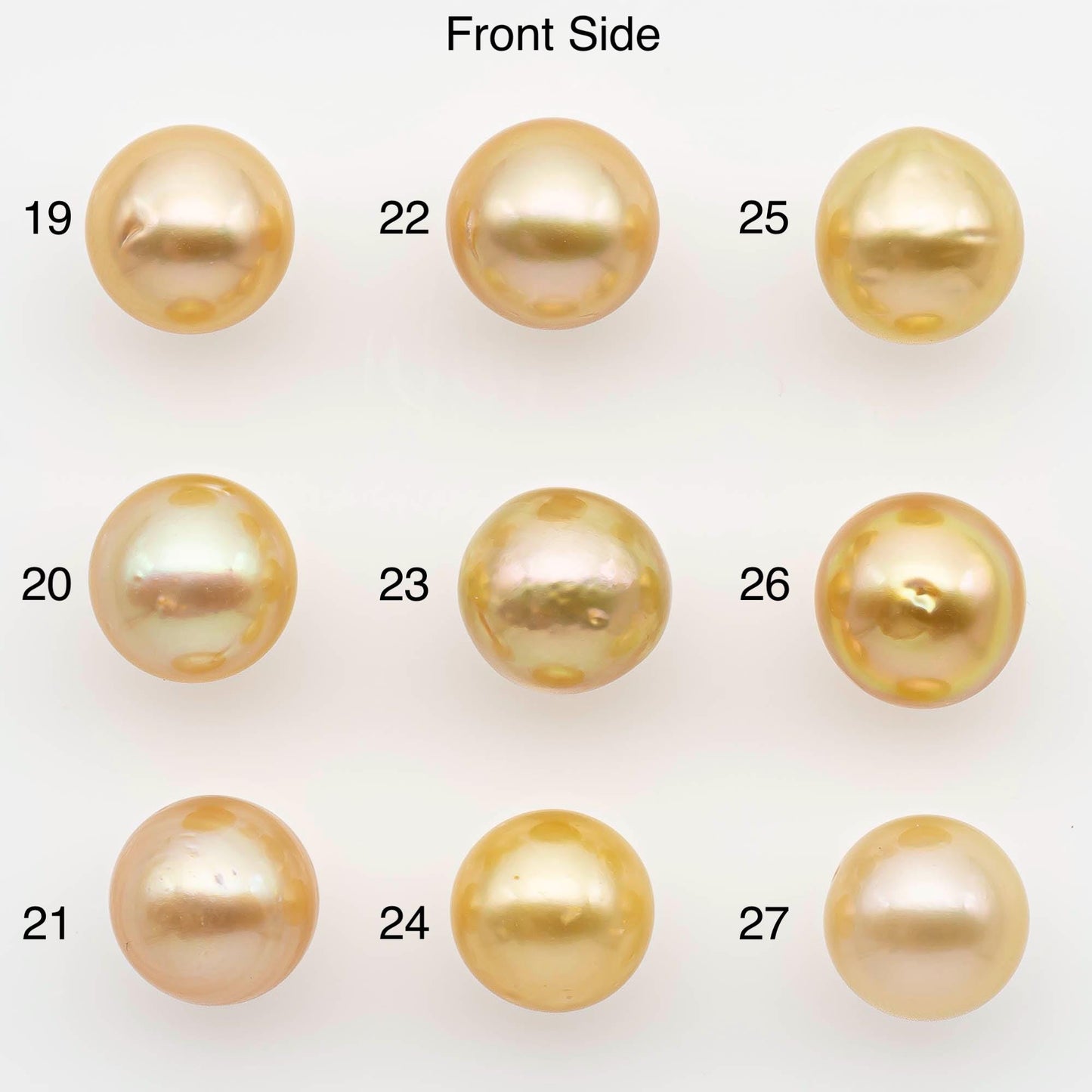 9-10mm South Sea Pearl, Gold Near Round Single Piece Nondrilled with High Luster and Minor Blemishes for Jewelry Making, SKU # 2675GS