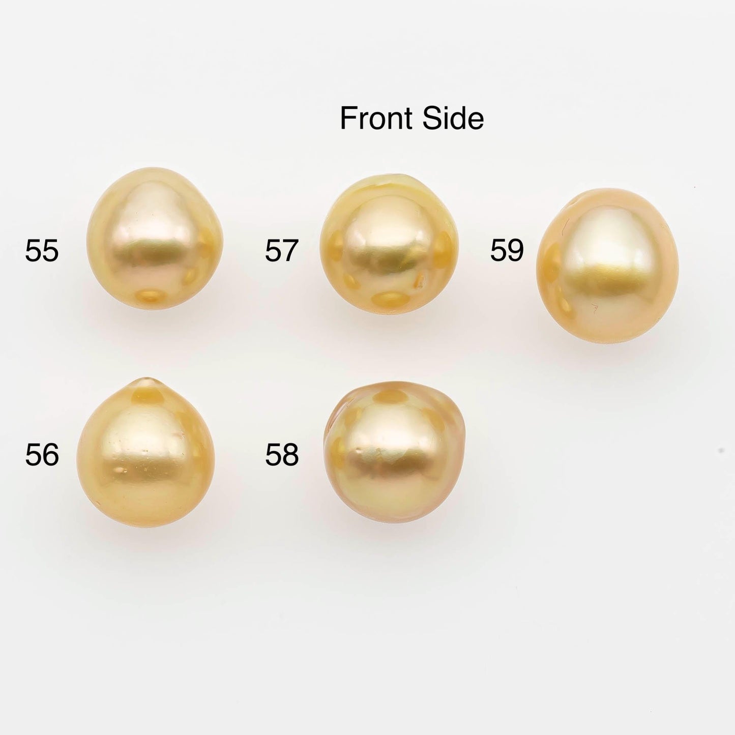 9-10mm South Sea Pearl, Gold Near Round Single Piece Nondrilled with High Luster and Minor Blemishes for Jewelry Making, SKU # 2675GS