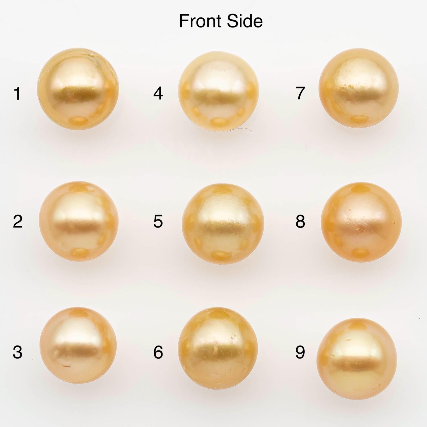 9-10mm South Sea Pearl, Gold Near Round Single Piece Nondrilled with High Luster and Minor Blemishes for Jewelry Making, SKU # 2676GS