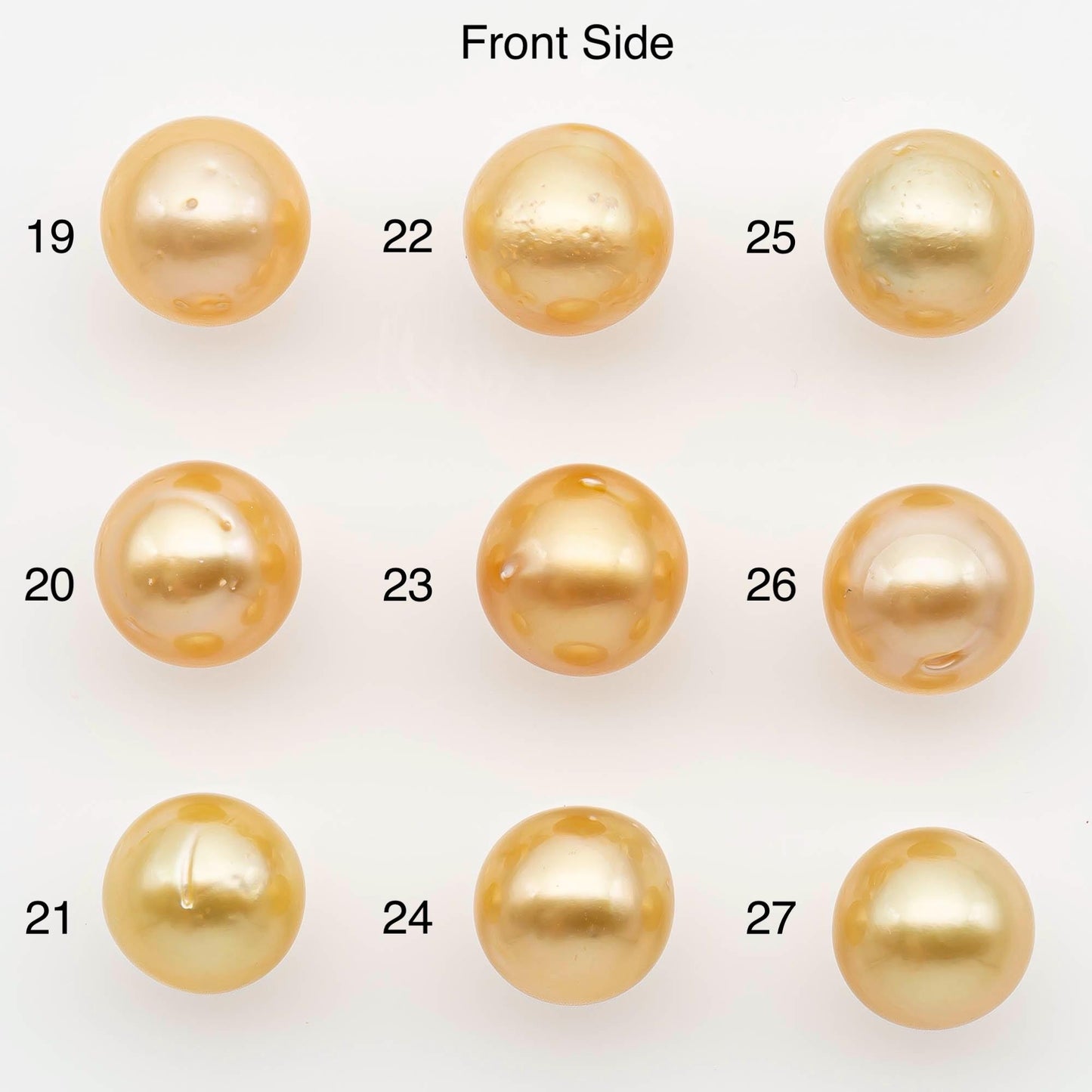 9-10mm South Sea Pearl, Gold Near Round Single Piece Nondrilled with High Luster and Minor Blemishes for Jewelry Making, SKU # 2676GS