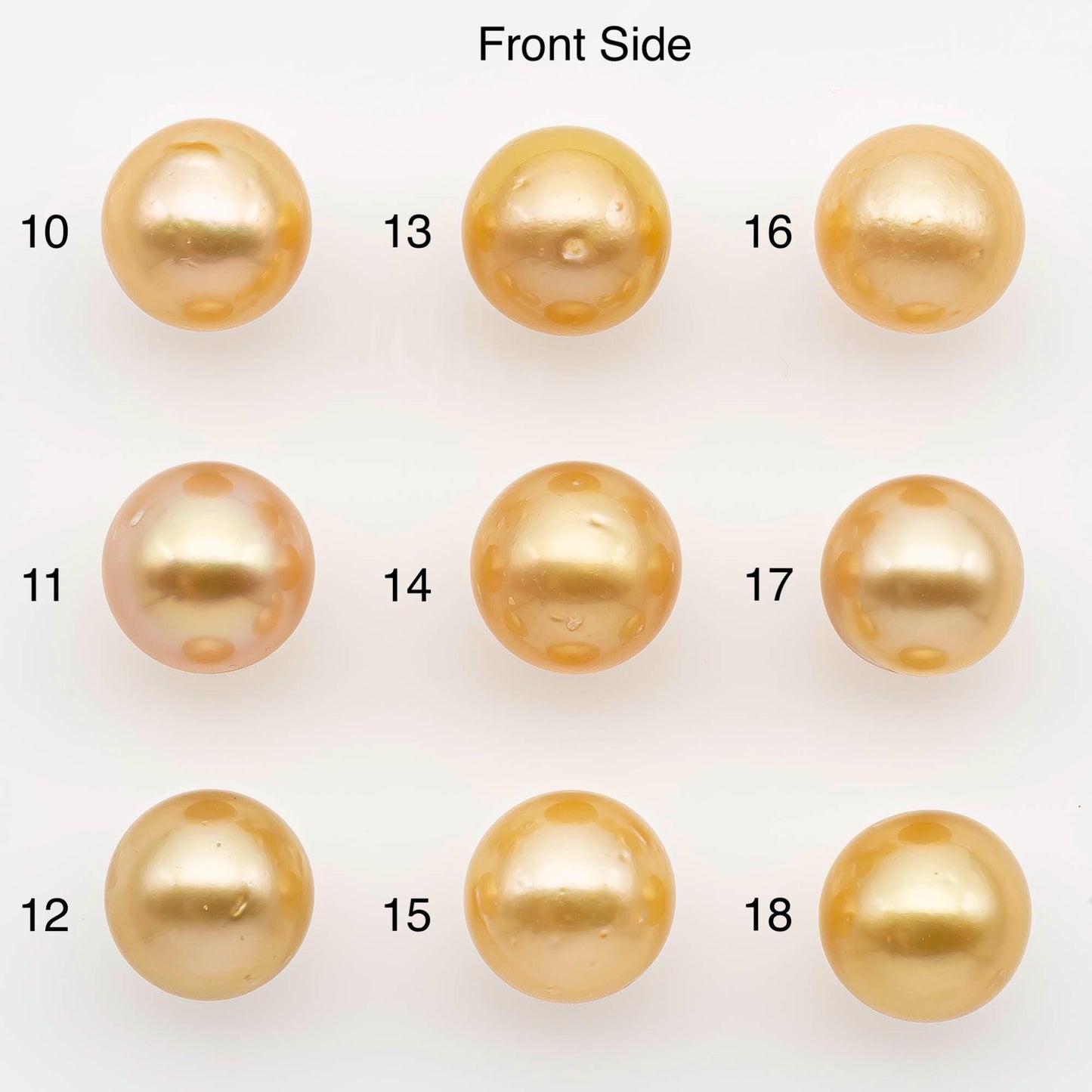 9-10mm South Sea Pearl, Gold Near Round Single Piece Nondrilled with High Luster and Minor Blemishes for Jewelry Making, SKU # 2676GS
