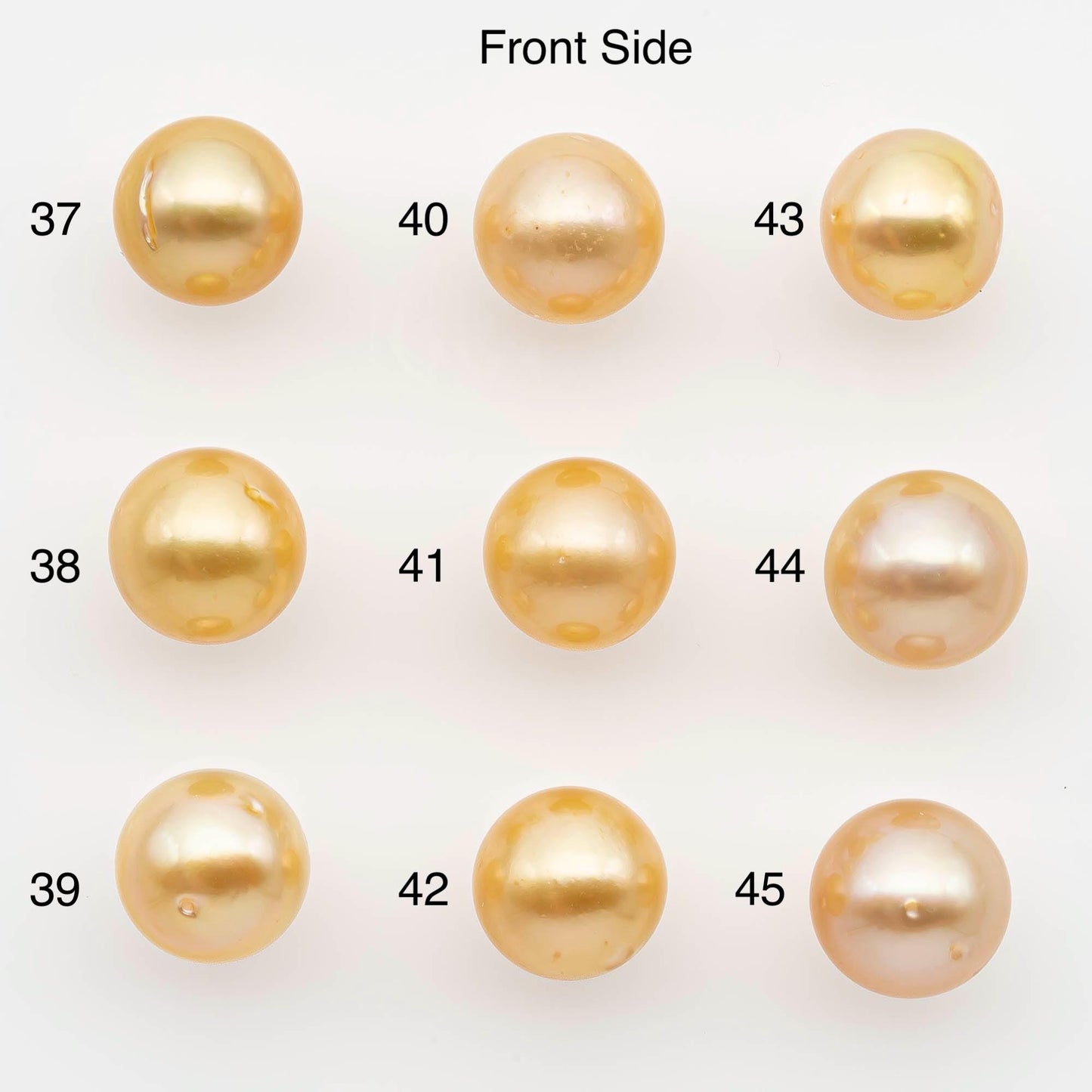 9-10mm South Sea Pearl, Gold Near Round Single Piece Nondrilled with High Luster and Minor Blemishes for Jewelry Making, SKU # 2676GS