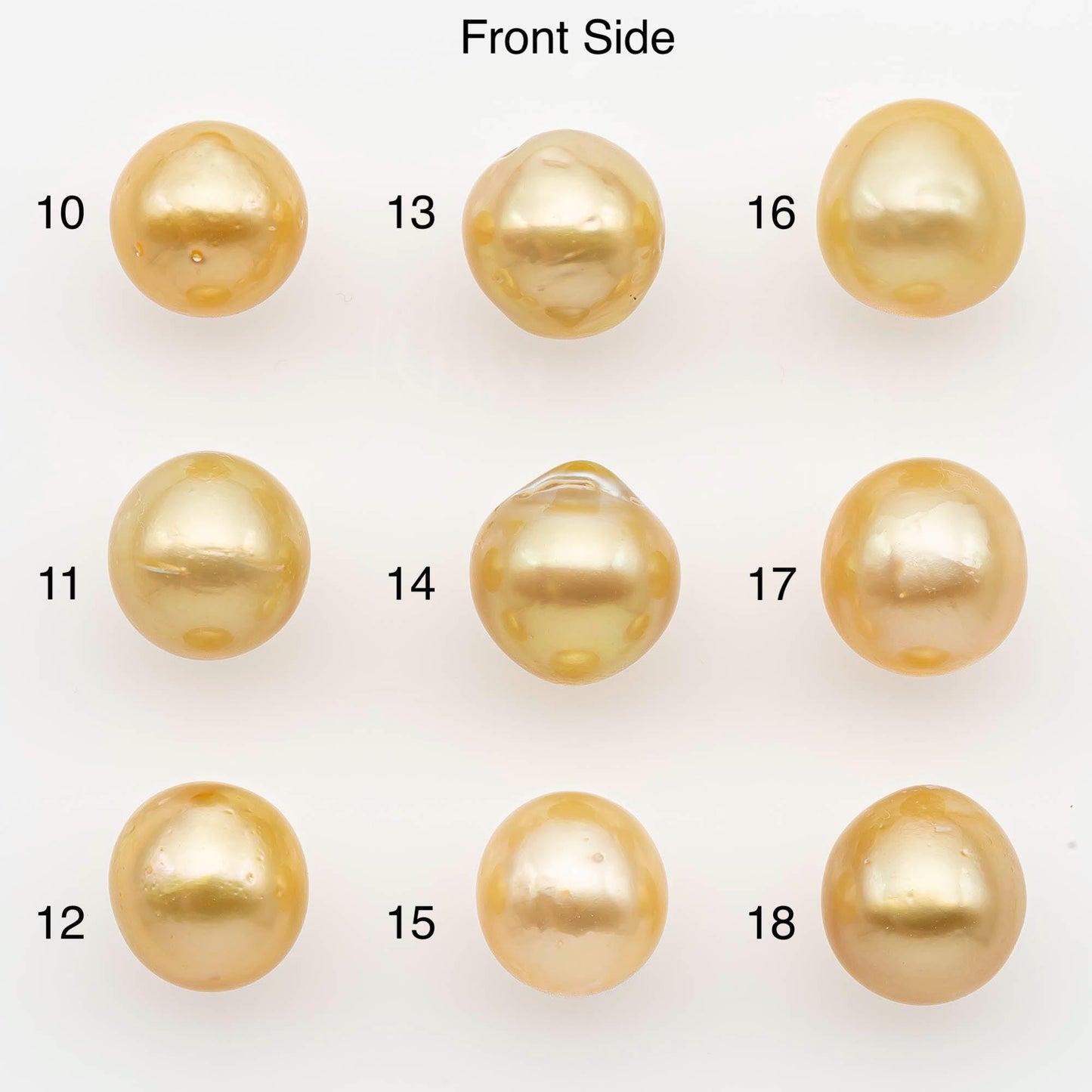 9-10mm South Sea Pearl, Gold Near Round Single Piece Nondrilled with High Luster and Minor Blemishes for Jewelry Making, SKU # 2677GS