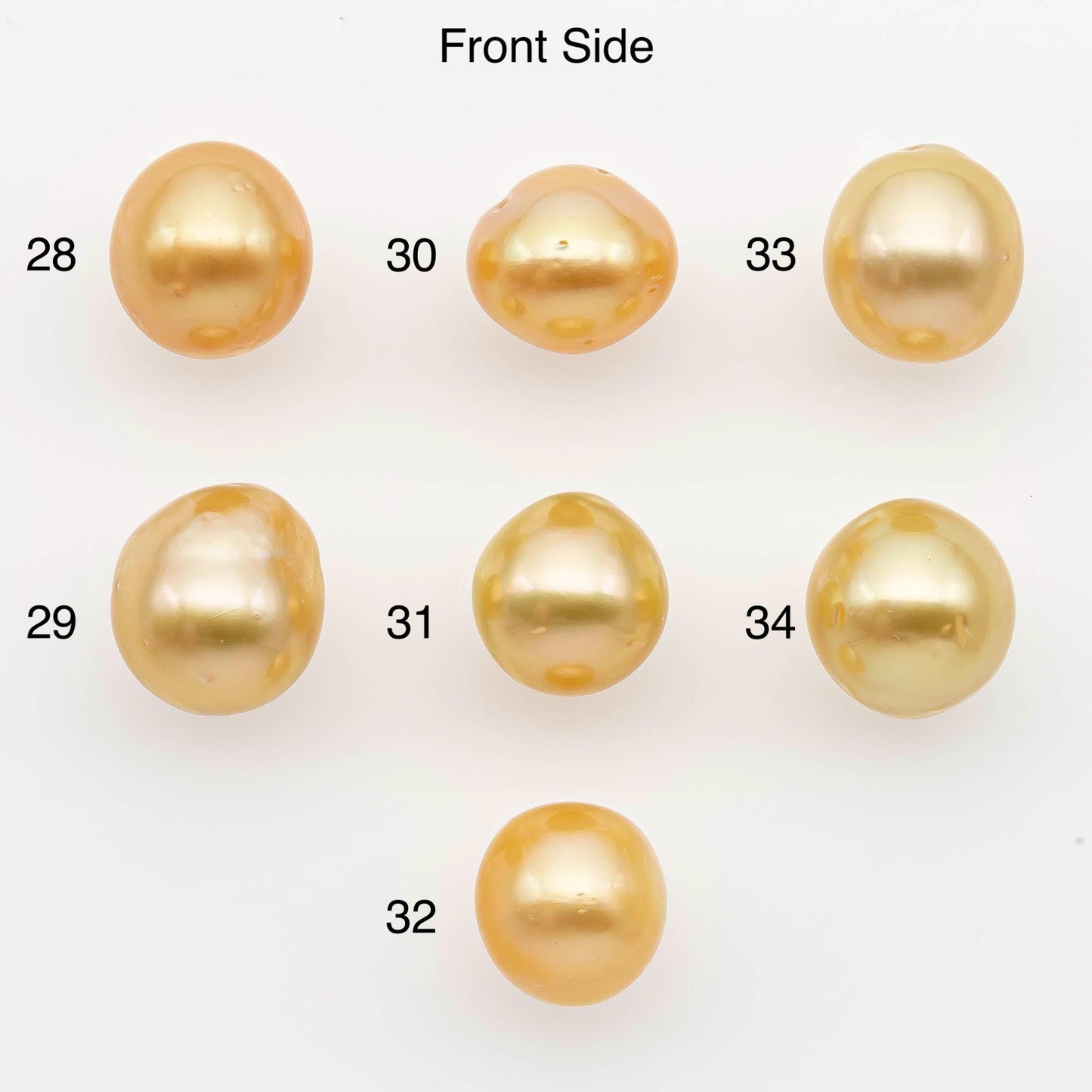 9-10mm South Sea Pearl, Gold Near Round Single Piece Nondrilled with High Luster and Minor Blemishes for Jewelry Making, SKU # 2677GS