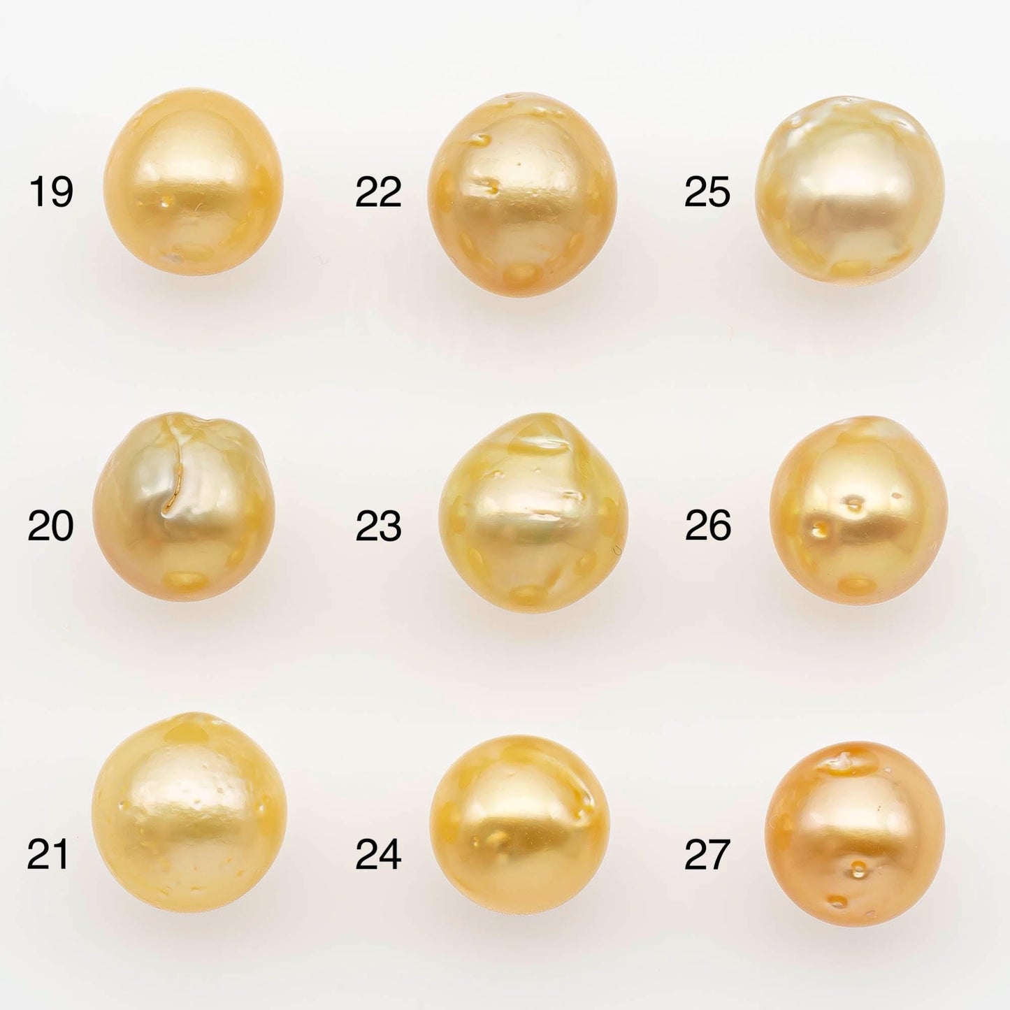 9-10mm South Sea Pearl, Gold Near Round Single Piece Nondrilled with High Luster and Minor Blemishes for Jewelry Making, SKU # 2678GS