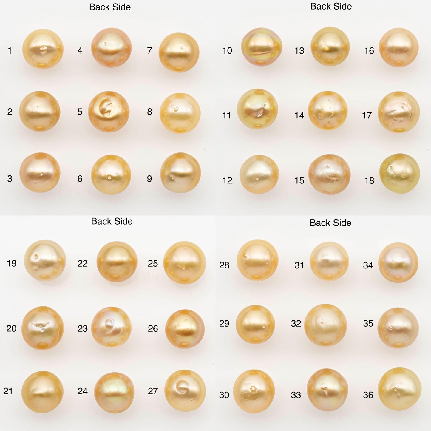 10-11mm South Sea Pearl, Gold Near Round Single Piece Nondrilled with High Luster and Minor Blemishes for Jewelry Making, SKU # 2679GS