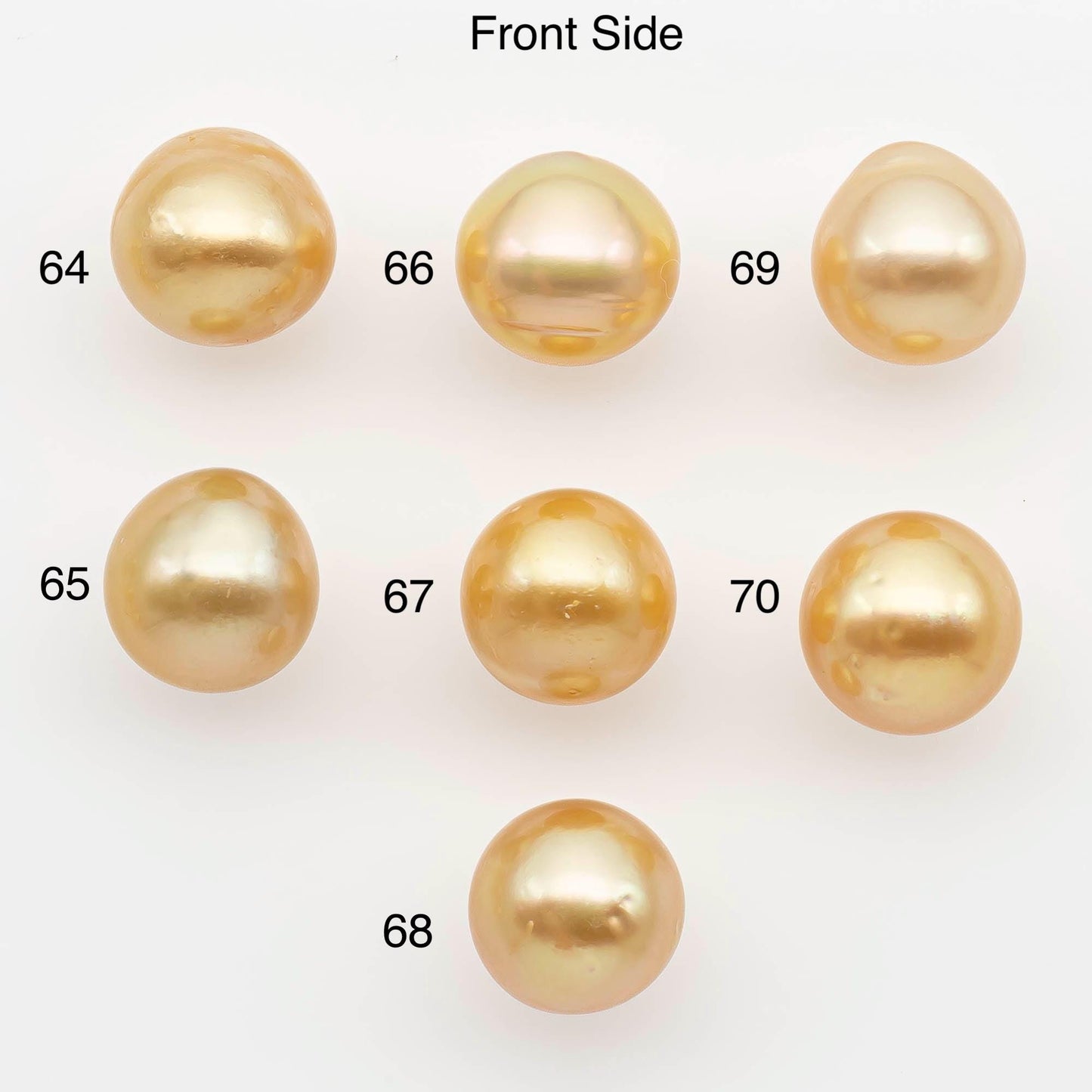 10-11mm South Sea Pearl, Gold Near Round Single Piece Nondrilled with High Luster and Minor Blemishes for Jewelry Making, SKU # 2679GS