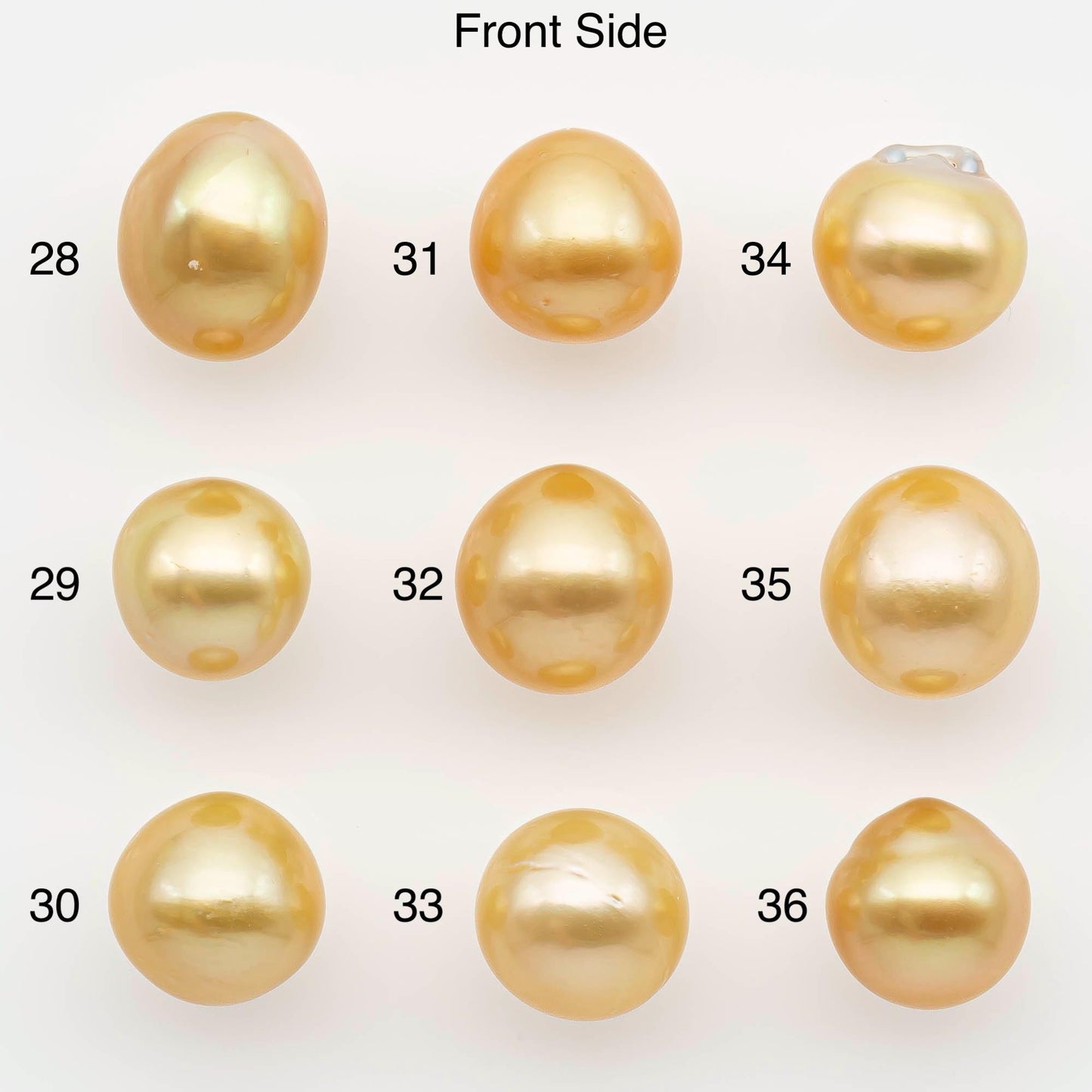 10-11mm South Sea Pearl, Gold Near Round Single Piece Nondrilled with High Luster and Minor Blemishes for Jewelry Making, SKU # 2680GS