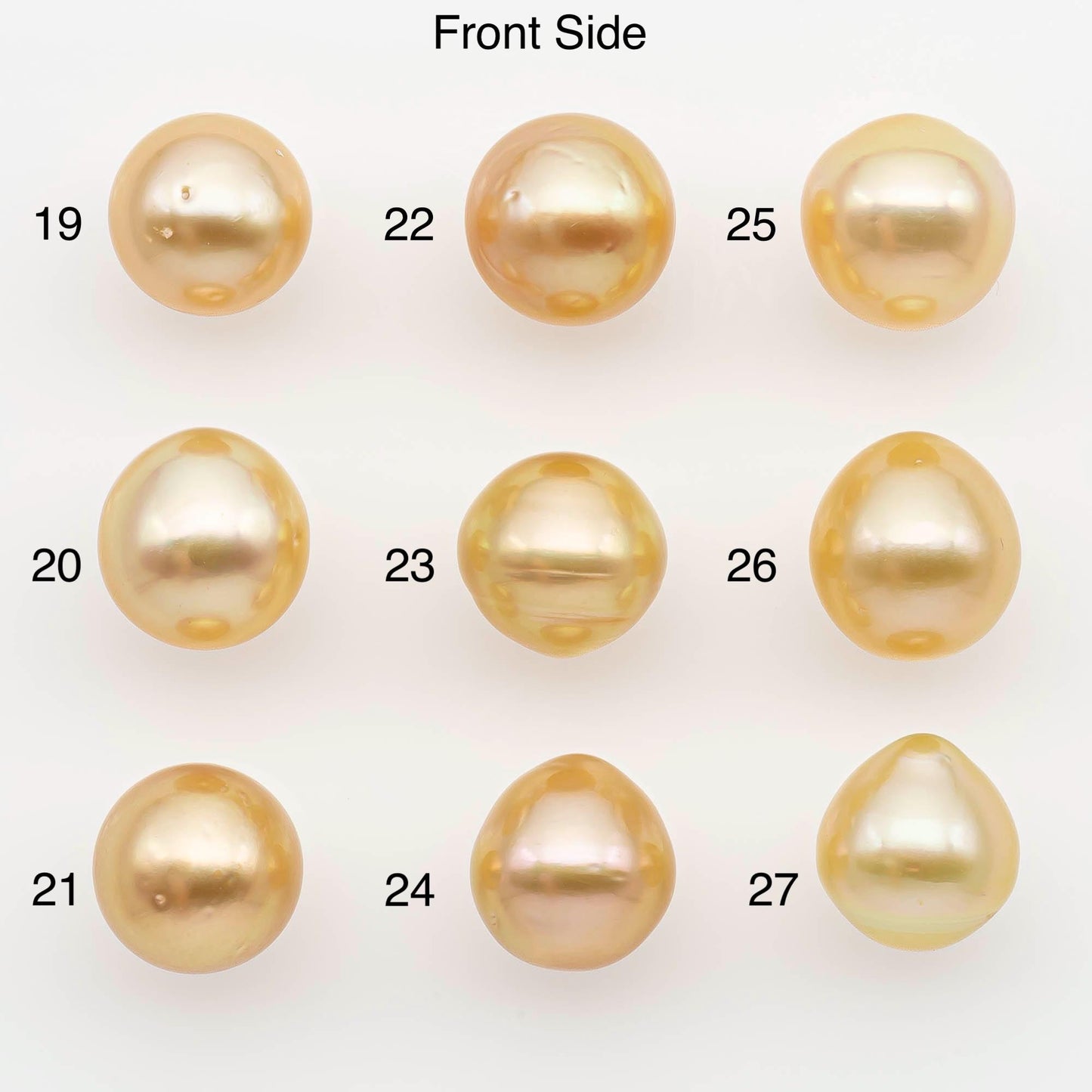 10-11mm South Sea Pearl, Gold Near Round Single Piece Nondrilled with High Luster and Minor Blemishes for Jewelry Making, SKU # 2680GS