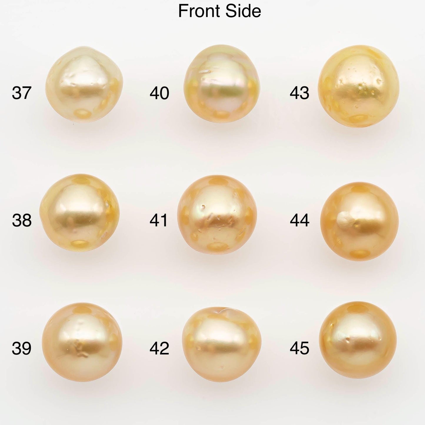 10-11mm South Sea Pearl, Gold Near Round Single Piece Nondrilled with High Luster and Minor Blemishes for Jewelry Making, SKU # 2680GS