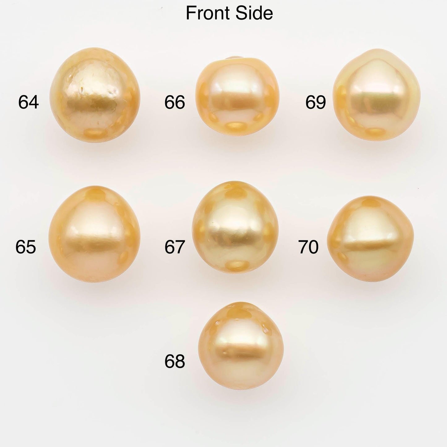 10-11mm South Sea Pearl, Gold Near Round Single Piece Nondrilled with High Luster and Minor Blemishes for Jewelry Making, SKU # 2680GS