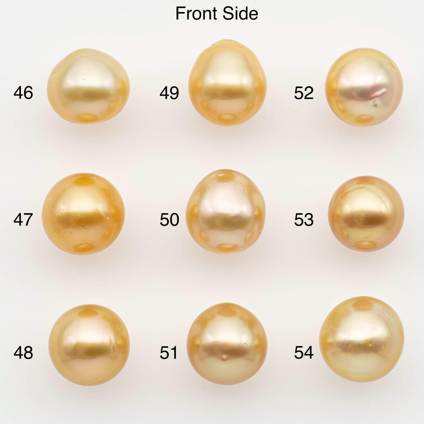 10-11mm South Sea Pearl, Gold Near Round Single Piece Nondrilled with High Luster and Minor Blemishes for Jewelry Making, SKU # 2680GS
