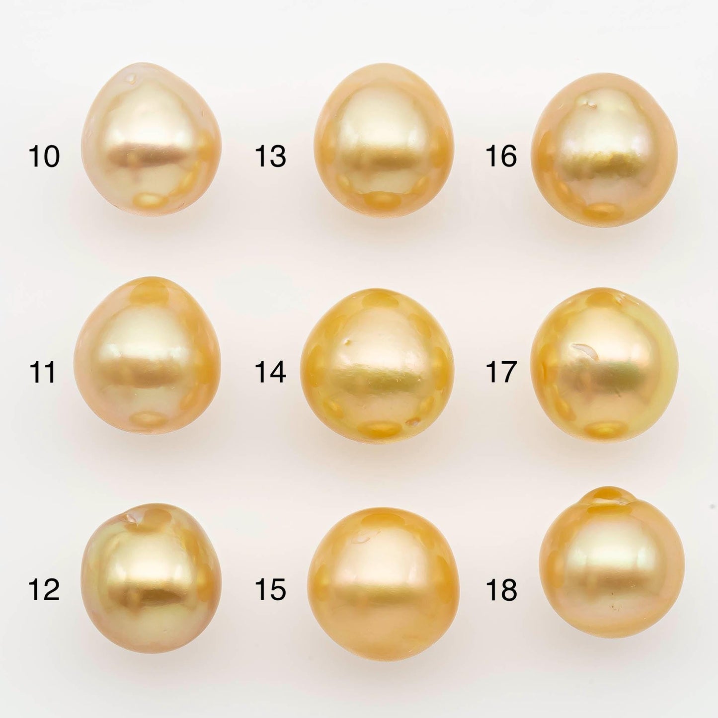 11-12mm South Sea Pearl, Gold Near Round Single Piece Nondrilled with High Luster for Jewelry Making, SKU # 2681GS