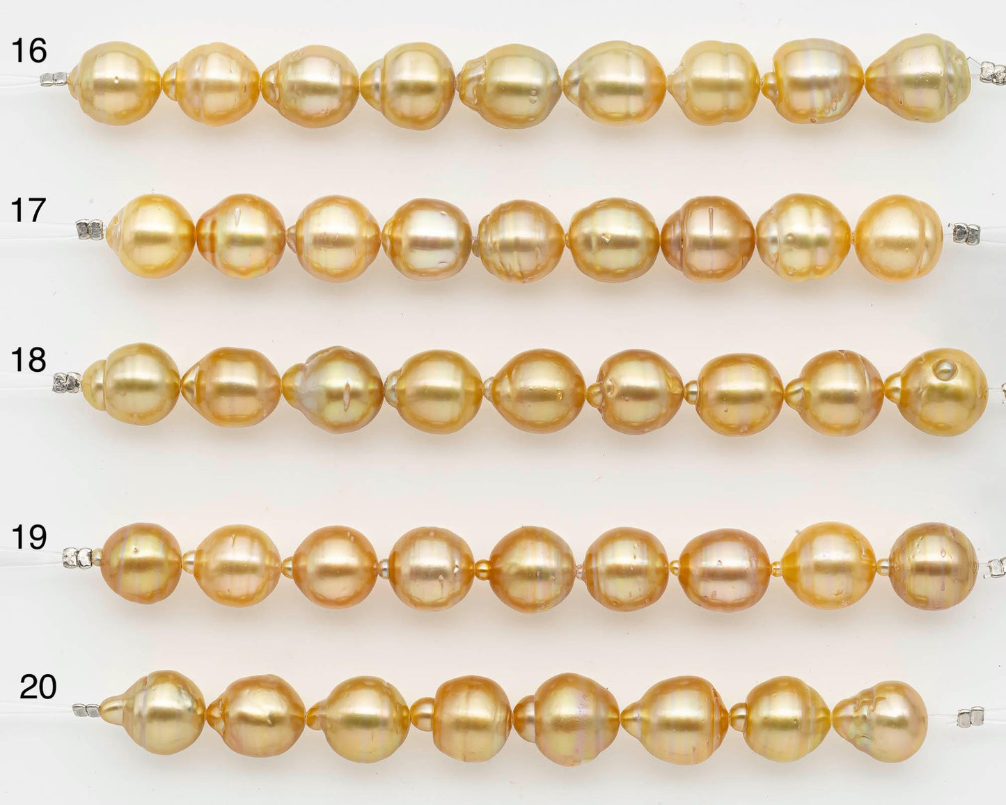 10-11mm Golden South Sea Pearls, Natural Gold Color, For Jewelry Making Necklace and Bracelet, SKU# 2672GS