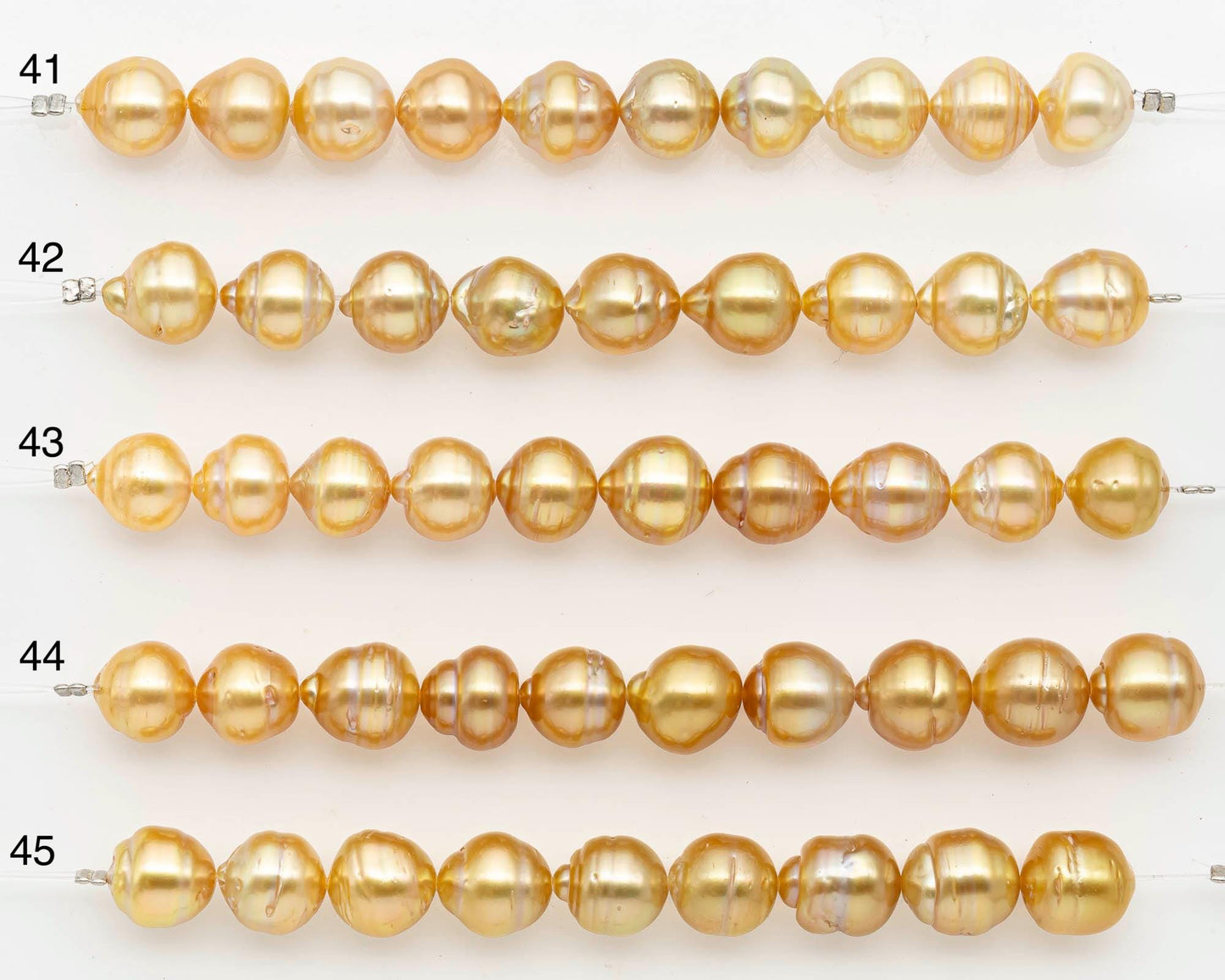 10-11mm Golden South Sea Pearls, Natural Gold Color, For Jewelry Making Necklace and Bracelet, SKU# 2672GS