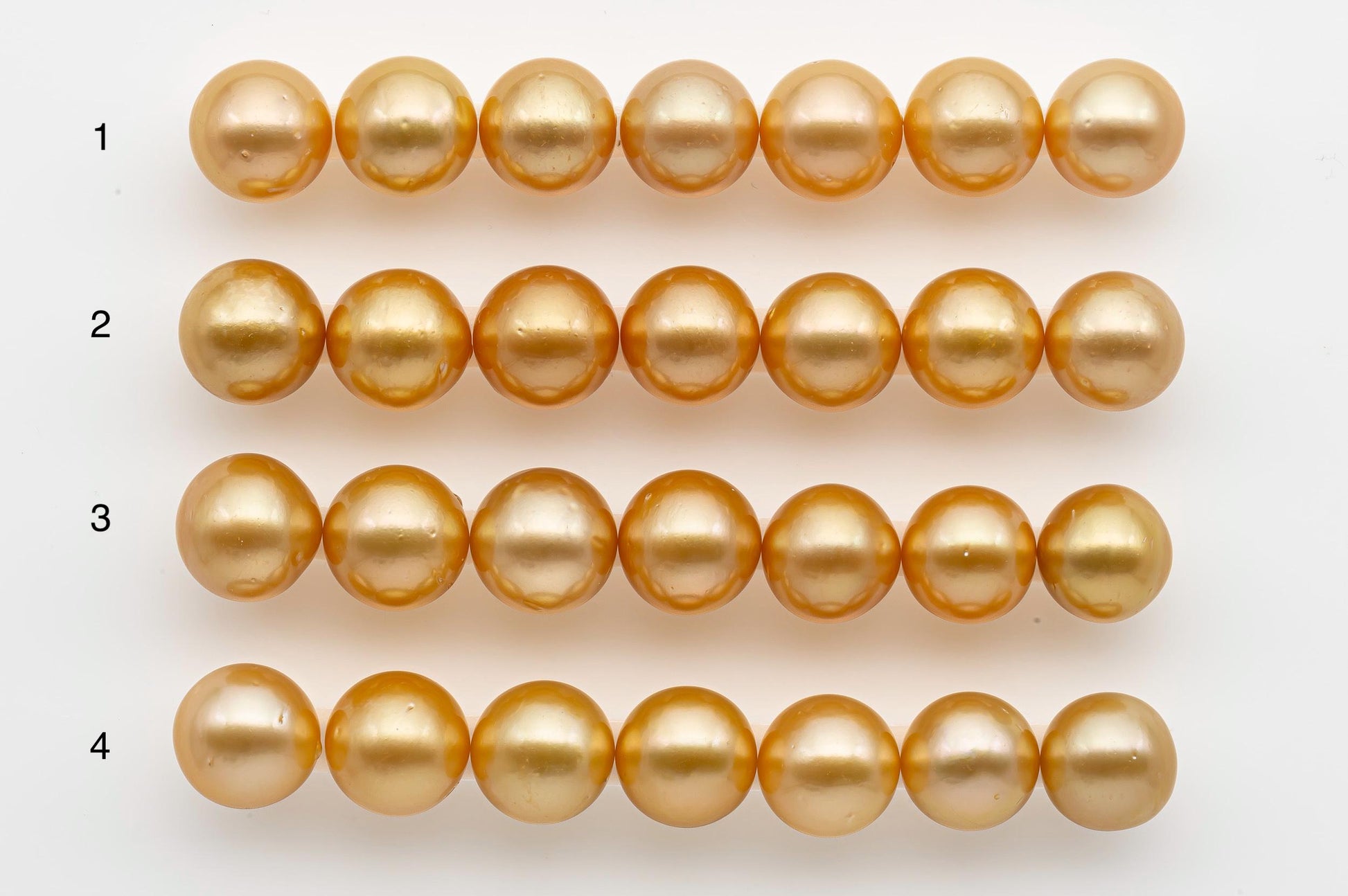 14-15mm Golden South Sea Pearls, Natural Gold Color, For Jewelry Making Necklace and Bracelet, SKU# 2730GS