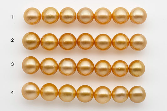 14-15mm Golden South Sea Pearls, Natural Gold Color, For Jewelry Making Necklace and Bracelet, SKU# 2730GS