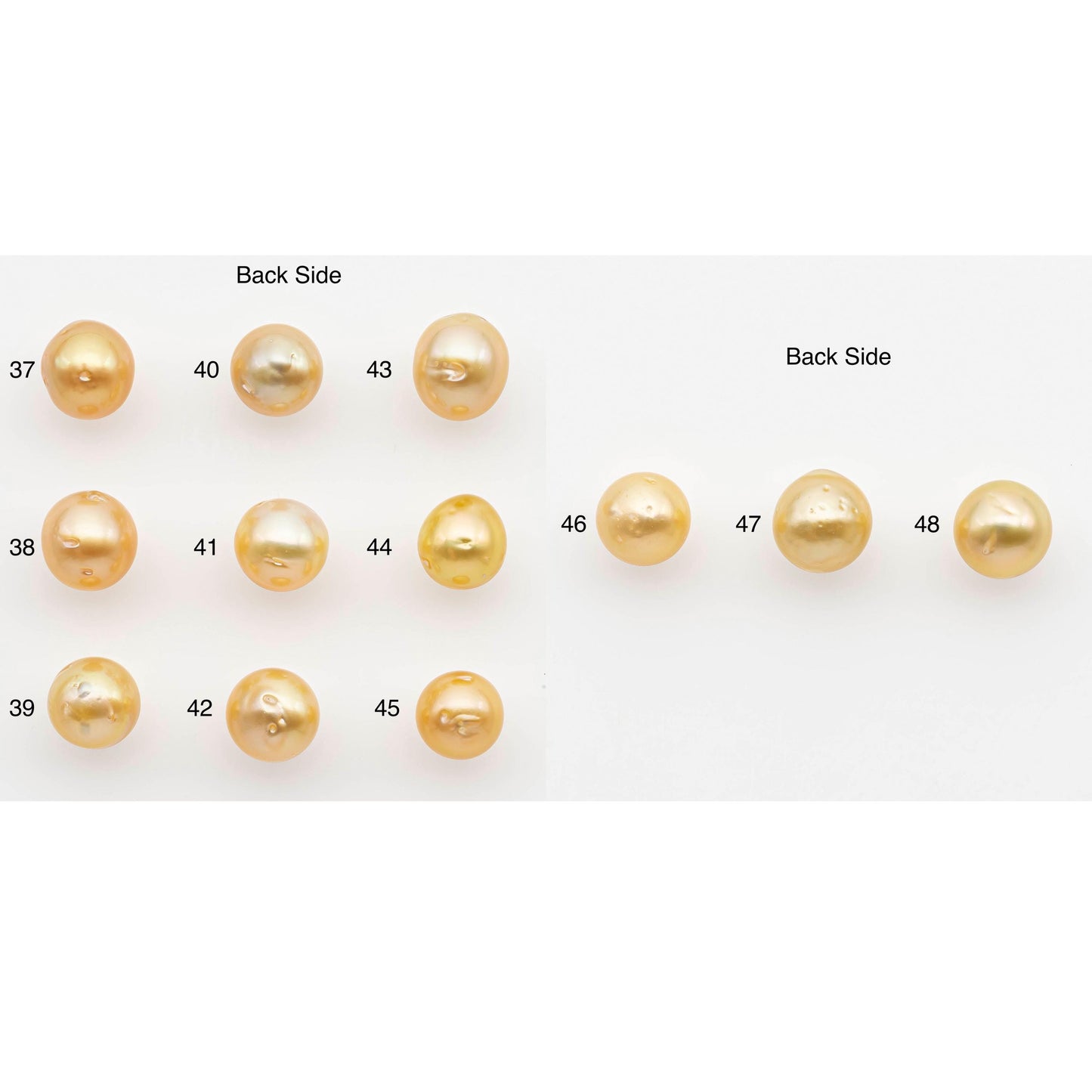 8-9mm South Sea Pearl, Gold Near Round Single Piece Nondrilled with High Luster and Minor Blemishes for Jewelry Making, SKU # 2674GS