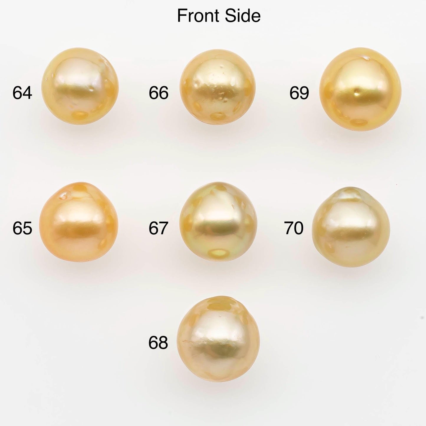 9-10mm South Sea Pearl, Gold Near Round Single Piece Nondrilled with High Luster and Minor Blemishes for Jewelry Making, SKU # 2676GS