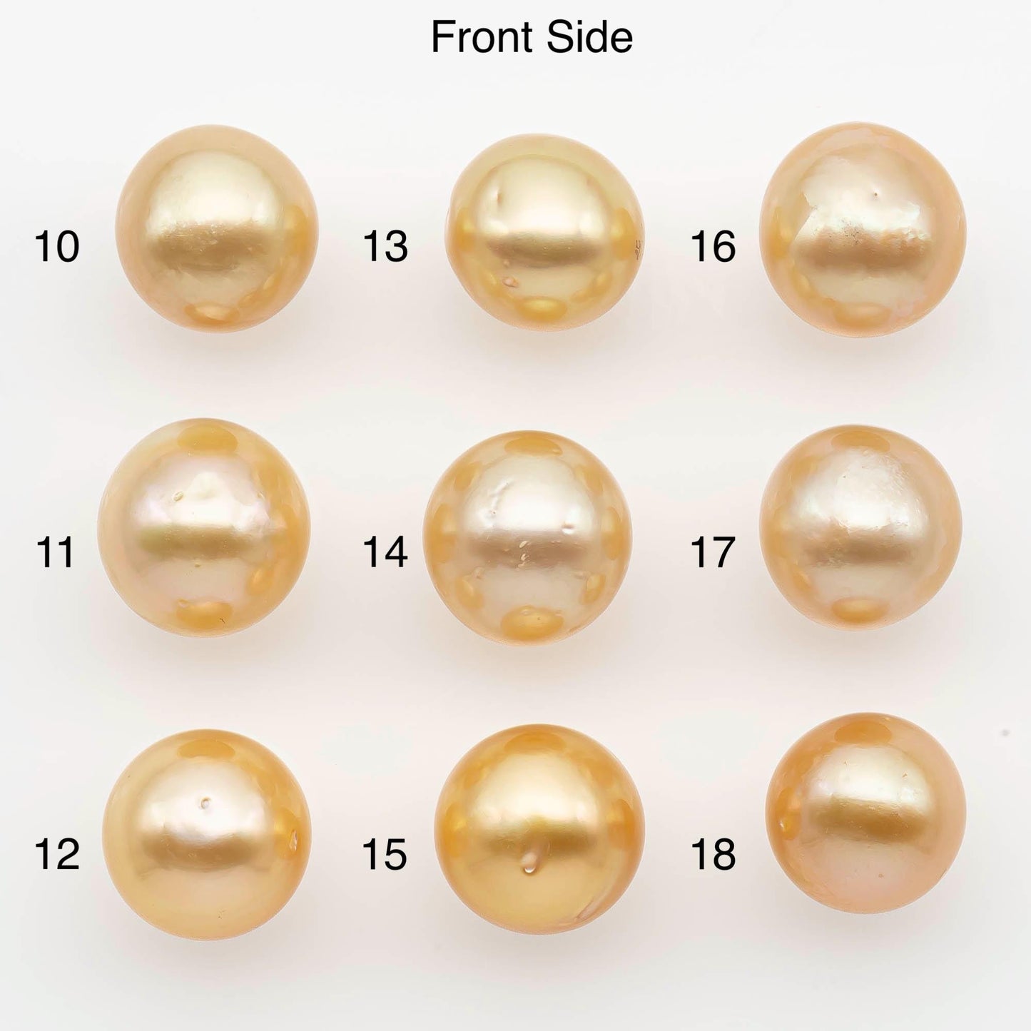 11-12mm South Sea Pearl, Gold Near Round Single Piece Nondrilled with High Luster and Minor Blemishes for Jewelry Making, SKU # 2682GS
