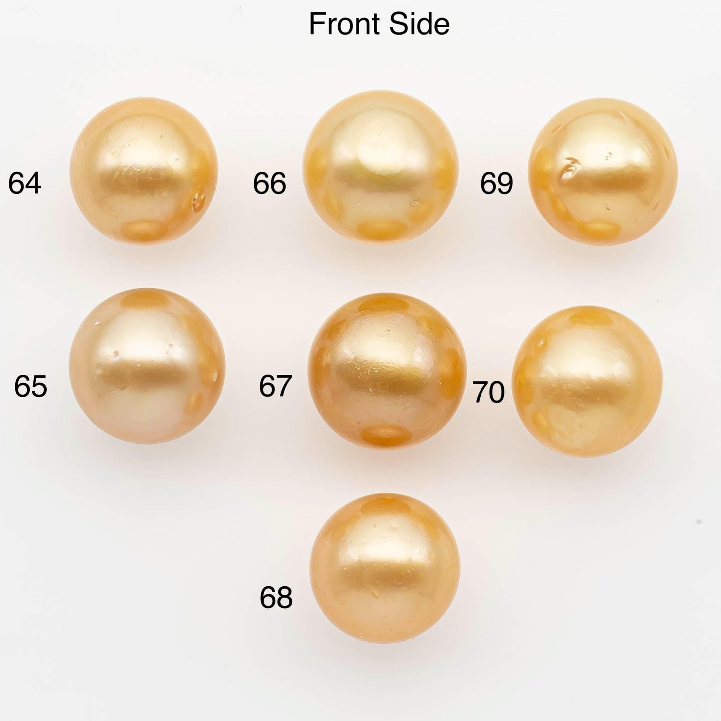 11-12mm South Sea Pearl, Gold Near Round Single Piece Nondrilled with High Luster and Minor Blemishes for Jewelry Making, SKU # 2682GS
