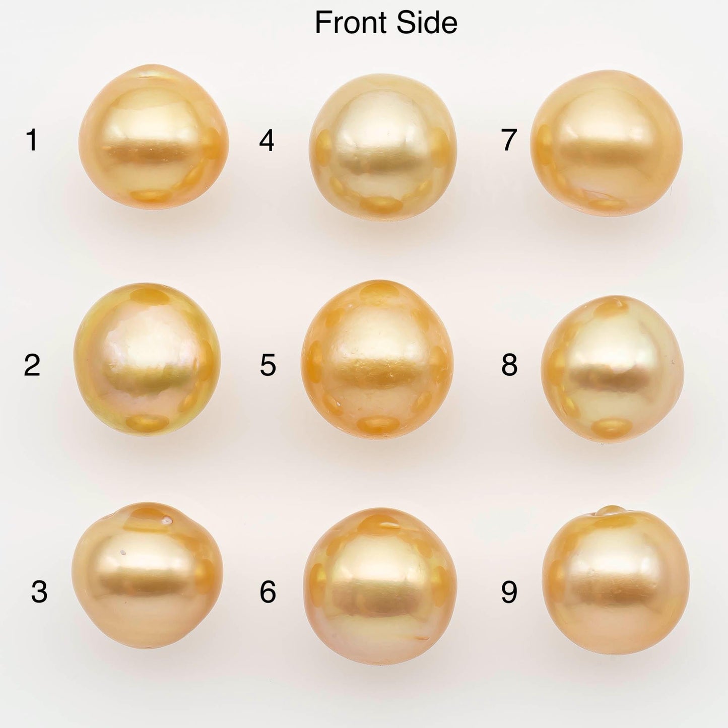 11-12mm South Sea Pearl, Gold Near Round Single Piece Nondrilled with High Luster and Minor Blemishes for Jewelry Making, SKU # 2683GS