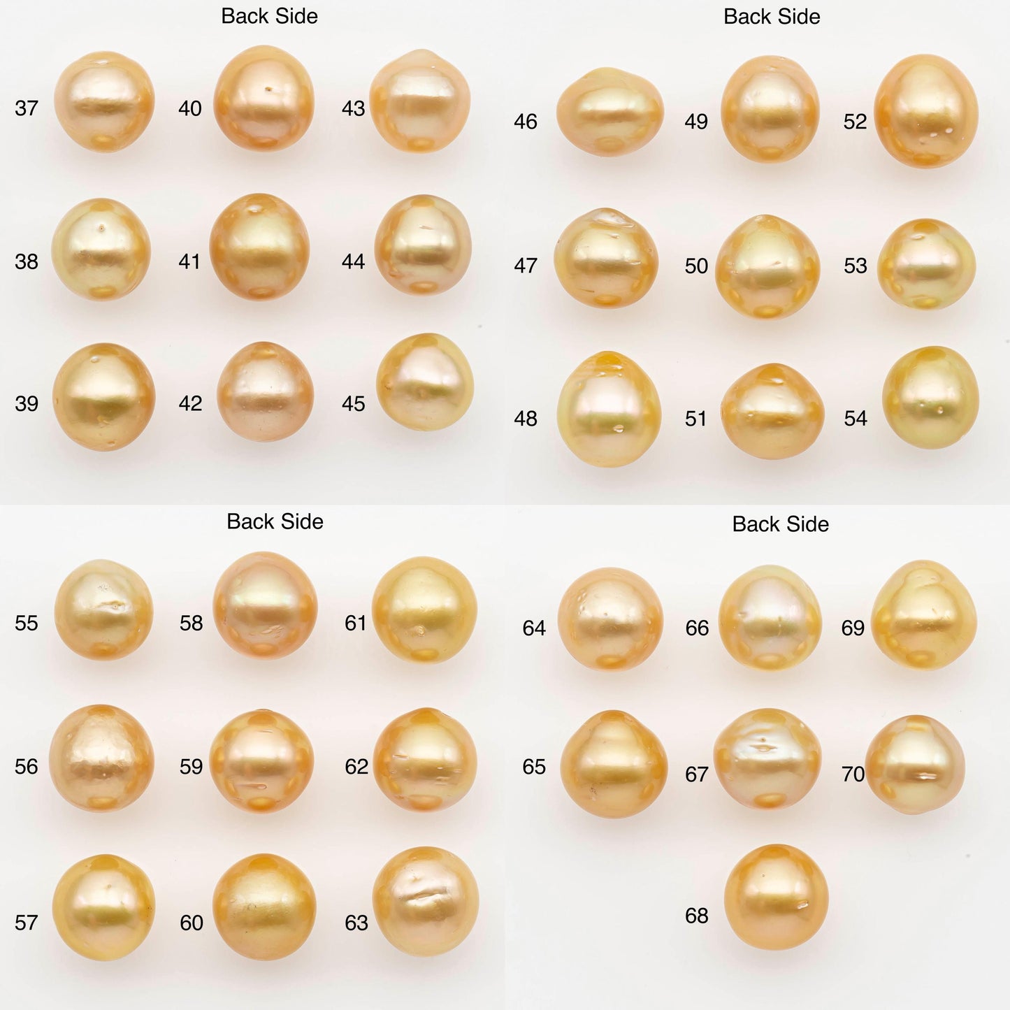 11-12mm South Sea Pearl, Gold Near Round Single Piece Nondrilled with High Luster and Minor Blemishes for Jewelry Making, SKU # 2683GS