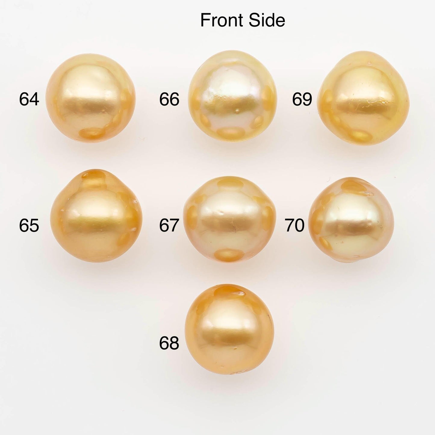 11-12mm South Sea Pearl, Gold Near Round Single Piece Nondrilled with High Luster and Minor Blemishes for Jewelry Making, SKU # 2683GS