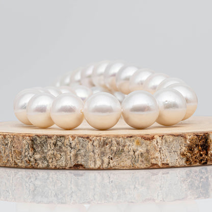 10-12mm Edison Pearl White Round Strand for Jewelry Making or Beading