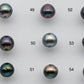 8-9mm Loose Tahitian Pearl Near Round with Multi Natural Color and High Luster with Blemish, Predrilled Hole in Single Piece, SKU # 1379TH