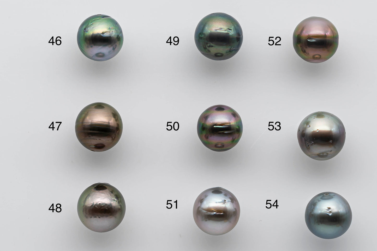 9-10mm Colorful Tahitian Pearl Loose Near Round with Natural Colors and High Lusters, Blemishes and Predrilled Hole, SKU # 1388TH