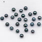 loose round Tahitian Pearl in blue color with lesser blemishes 