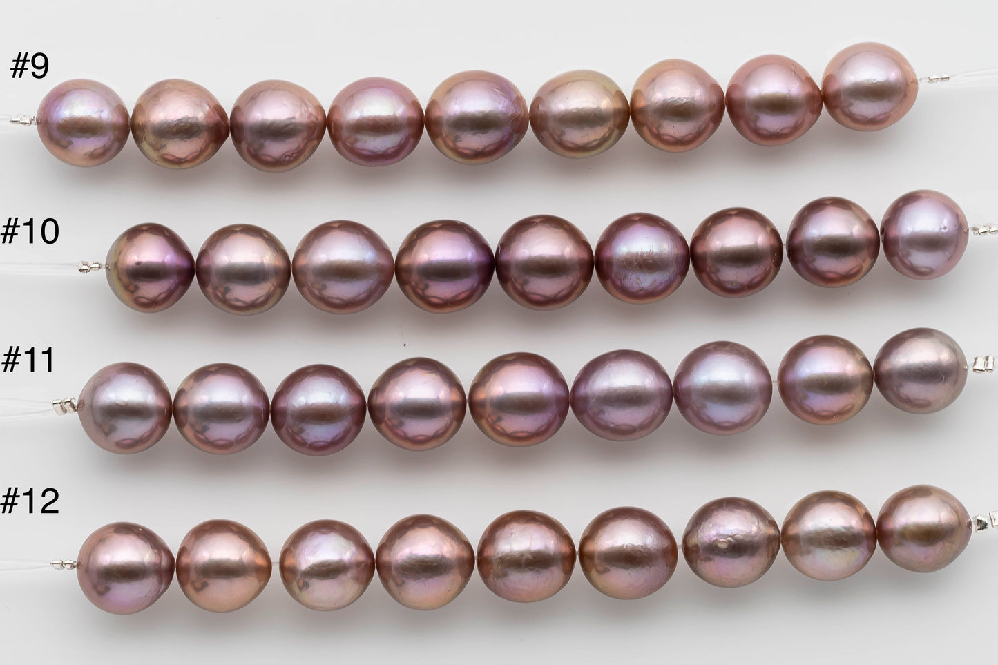 11-12mm Near Round Edison Pearl, Freshwater in Natural Color with Nice Luster for Beading, SKU # 1234EP