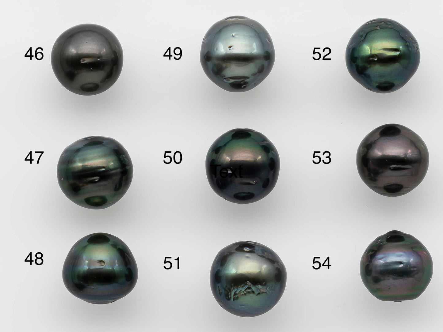 12-13mm Loose Tahitian Pearl Near Round Single Piece Undrilled Natural Color with Nice Luster for Jewelry Making, SKU # 1245TH