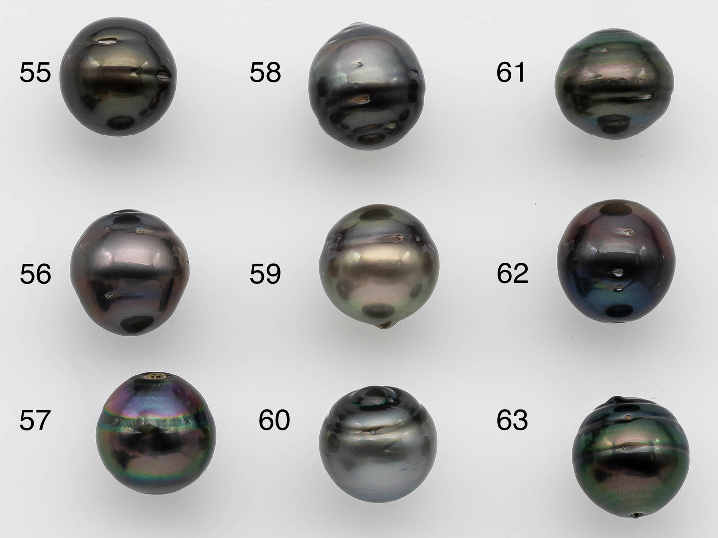 12-13mm Tahitian Pearl Single Piece Undrilled Near Round or Drops with Natural Color and Nice Luster for Beading, SKU # 1246TH