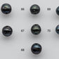 9-10mm Tahitian Pearl Loose Near Round in Dark Natural Colors with High Luster and Blemishes in Single Piece Predrilled Hole, SKU # 1381TH