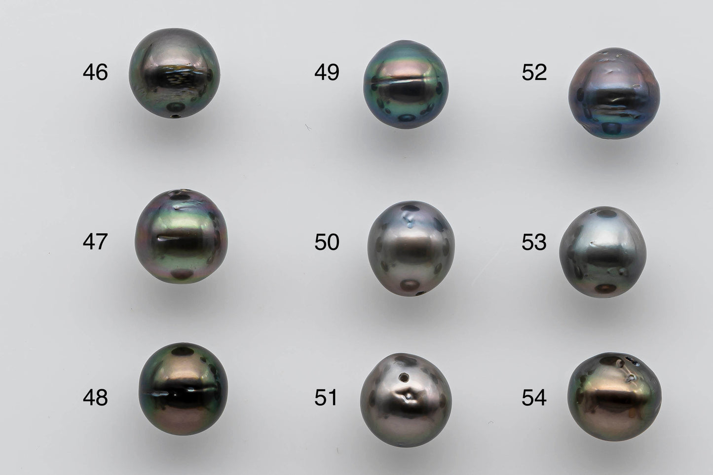 9-10mm Tahitian Pearl Near Round Loose Piece with High Luster, Predrilled Hole, SKU # 1387TH