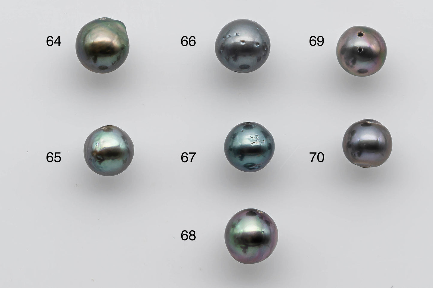 9-10mm Tahitian Pearl Near Round Single Piece with High Luster and Natural Colors, Blemishes and Predrilled Hole, SKU # 1384TH